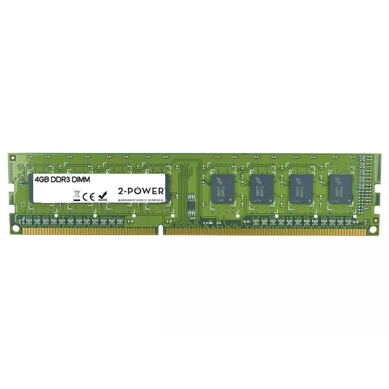 2-Power 4GB DDR3 1333MHz DIMM Memory, 4 GB, 1 x 4 GB, DDR3, 1333 MHz, 240-pin DIMM, Green