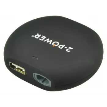 2-Power 12V In-Car Charger 15-20V 90W + 2.1A USB, 15 V, Black, 54 mm, 67 mm, 18 mm, 194 g