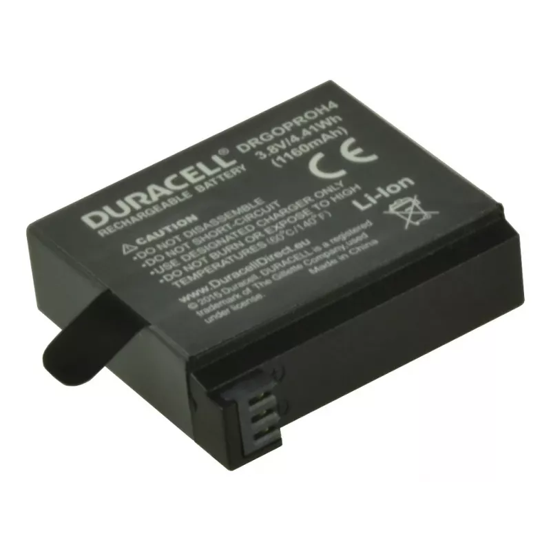 Duracell Camera Battery - replaces GoPro Hero 4 Battery, 2 pack
