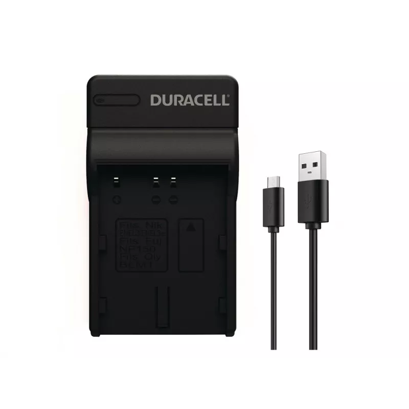 Duracell Digital Camera Battery Charger, USB, Indoor battery charger, Nikon EN-EL3e, FujiFilm NP-150, Black, 5 V, 5 V