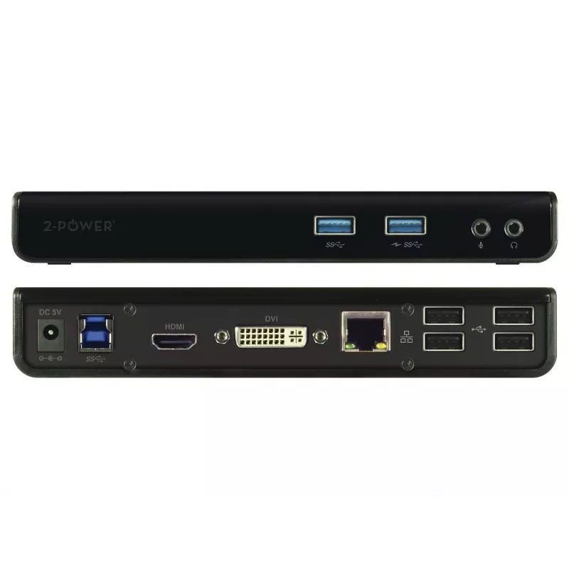 2-Power DOC0110A laptop dock/port replicator Wired USB 3.2 Gen 1 (3.1 Gen 1) Type-B Black