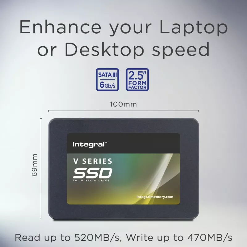 Integral 1TB - 1000GB SSD 2.5INCH SATA 3 R-520MB/s W-470MB/s TBW 300 V SERIES 2