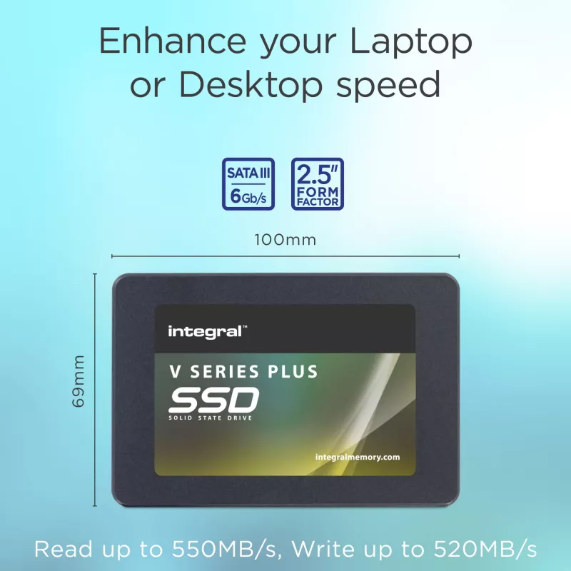 Integral 512GB SSD 2.5INCH SATA 3 R-550MB/s W-520MB/s TBW 150 V SERIES 2 PLUS