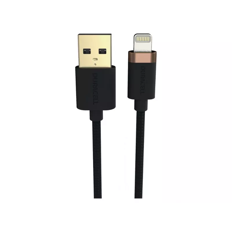 Duracell USB7012A lightning cable 1 m Black