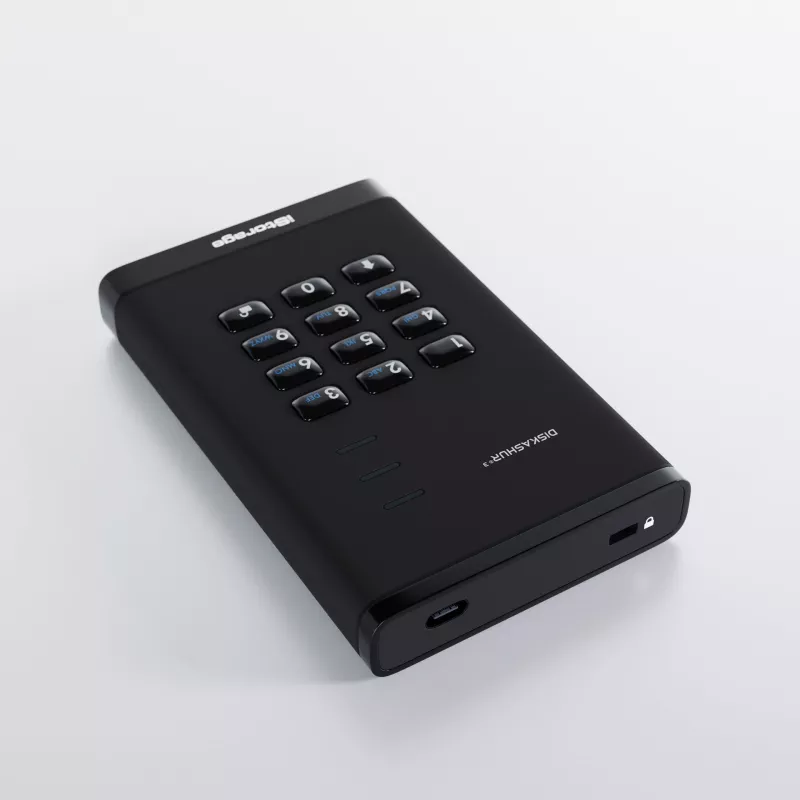 iStorage diskAshur³ 4 TB Black | Secure Portable Hard Drive | FIPS 140-3 Level 3 Complaint |Common Criteria EAL 5+ | PIN protected | AES-XTS 256-bit hardware encryption | GDPR, TAA Compliant | Dust/Water Resistant |