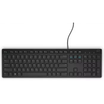 DELL Wired Keyboard - KB216 - French (AZERTY) - Black, Full-size (100%), Wired, USB, AZERTY, Black