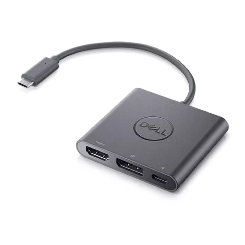 DELL Adapter USB-C to HDMI/DP with Power Pass-Through, Wired, USB 3.2 Gen 2 (3.1 Gen 2) Type-C, Black, 3840 x 2160 pixels, Dell, 3840 x 2160 pixels