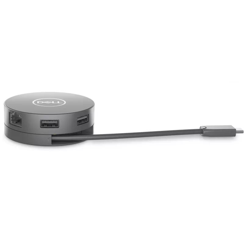 DELL 6-in-1 USB-C Multiport Adapter - DA305, Wired, USB 3.2 Gen 2 (3.1 Gen 2) Type-C, 10,100,1000 Mbit/s, Silver, 3840 x 2160 pixels, Dell