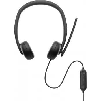 DELL Pro Wired Headset - WH3024, Wired, Calls/Music, 20 - 20000 Hz, 110 g, Headset, Black
