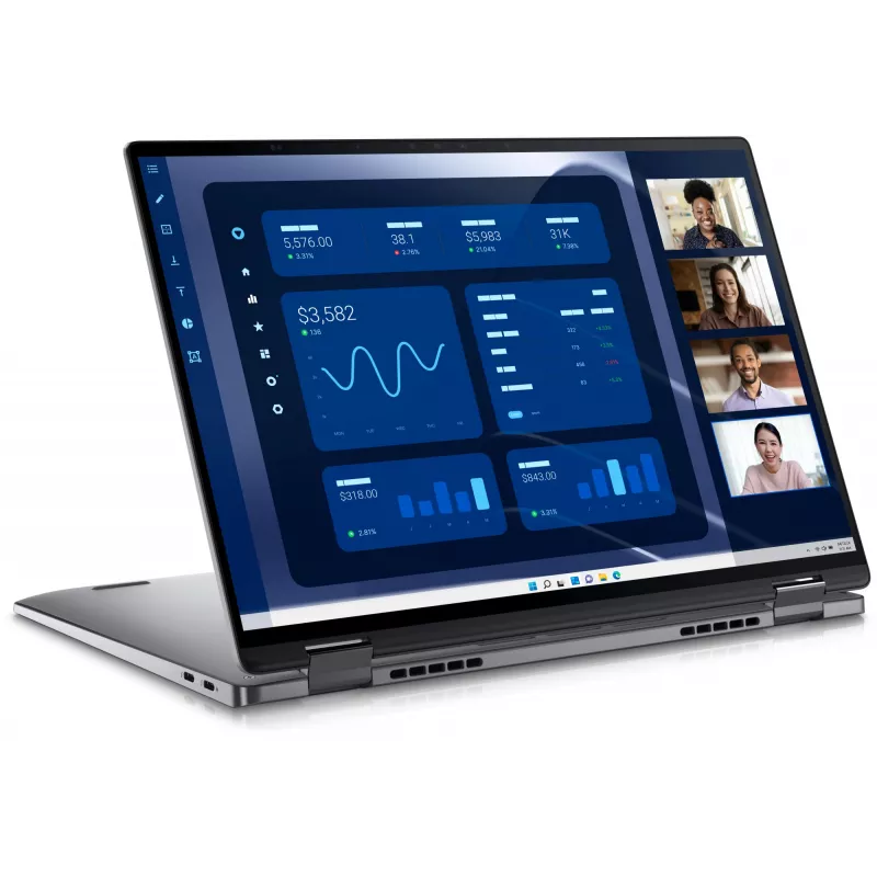 DELL Latitude 9450 2-in-1 Intel Core Ultra 7 165U Hybrid (2-in-1) 35.6 cm (14 inch) Touchscreen Quad HD+ 16 GB LPDDR5x-SDRAM 512 GB SSD Wi-Fi 7 (802.11be) Windows 11 Pro Belgian Grey
