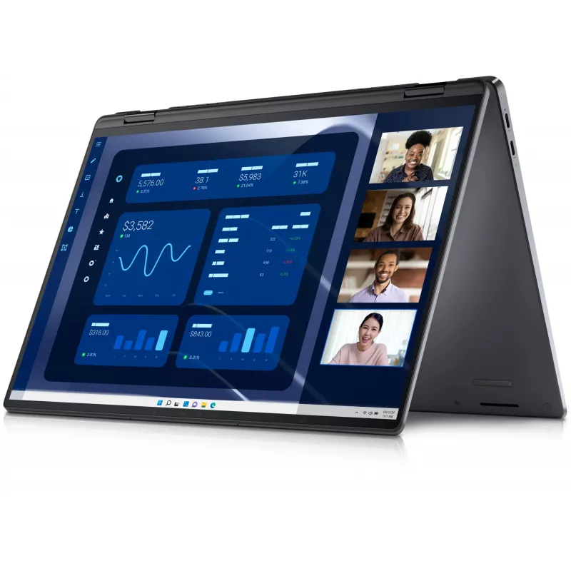 DELL Latitude 9450 2-in-1 Intel Core Ultra 7 165U Hybrid (2-in-1) 35.6 cm (14 inch) Touchscreen Quad HD+ 16 GB LPDDR5x-SDRAM 512 GB SSD Wi-Fi 7 (802.11be) Windows 11 Pro Belgian Grey