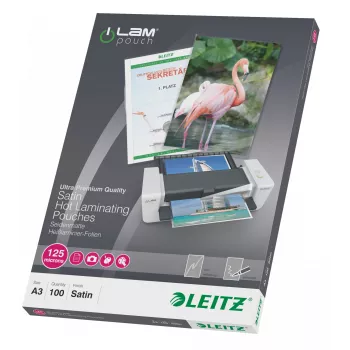 Leitz iLAM Matt A3 Laminating Pouches, 125 microns, Pack of 100