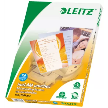 Leitz iLAM Premium Glossy A4 Laminating Pouches, 100 microns, Pack of 100