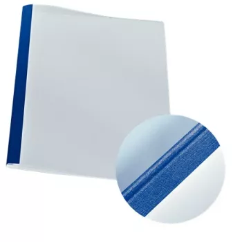 Leitz Binding Covers Thermal Linen 1.5mm, A4, Cardboard, Blue, Transparent, 80 g/m², 4 mm, 215 mm