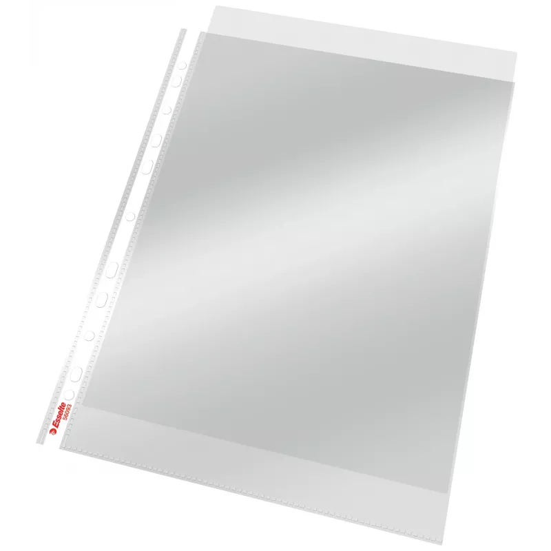 Esselte Pocket Heavy Duty 105my A4, 210 x 297 mm (A4), Transparent, Polypropylene (PP), Top, 0.105 mm, 230 mm
