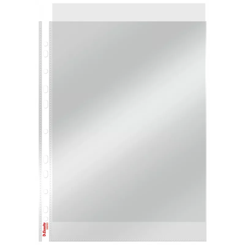 Esselte Pocket Heavy Duty 105my A4, 210 x 297 mm (A4), Transparent, Polypropylene (PP), Top, 0.105 mm, 230 mm