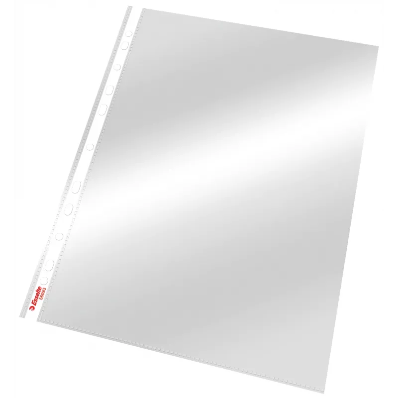 Esselte Pocket Heavy Duty 105my A4, 210 x 297 mm (A4), Transparent, Polypropylene (PP), Top, 0.105 mm, 230 mm