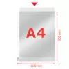 Esselte Pocket Heavy Duty 105my A4, 210 x 297 mm (A4), Transparent, Polypropylene (PP), Top, 0.105 mm, 230 mm