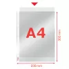 Esselte Pocket 75my A4, 210 x 297 mm (A4), Transparent, Polypropylene (PP), Portrait, Top, 0.075 mm