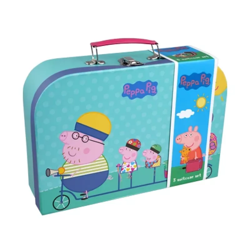 Barbo Toys Peppa Pig Suitcases 3 pcs set assorted Multicolour Boy/Girl Barrel bag