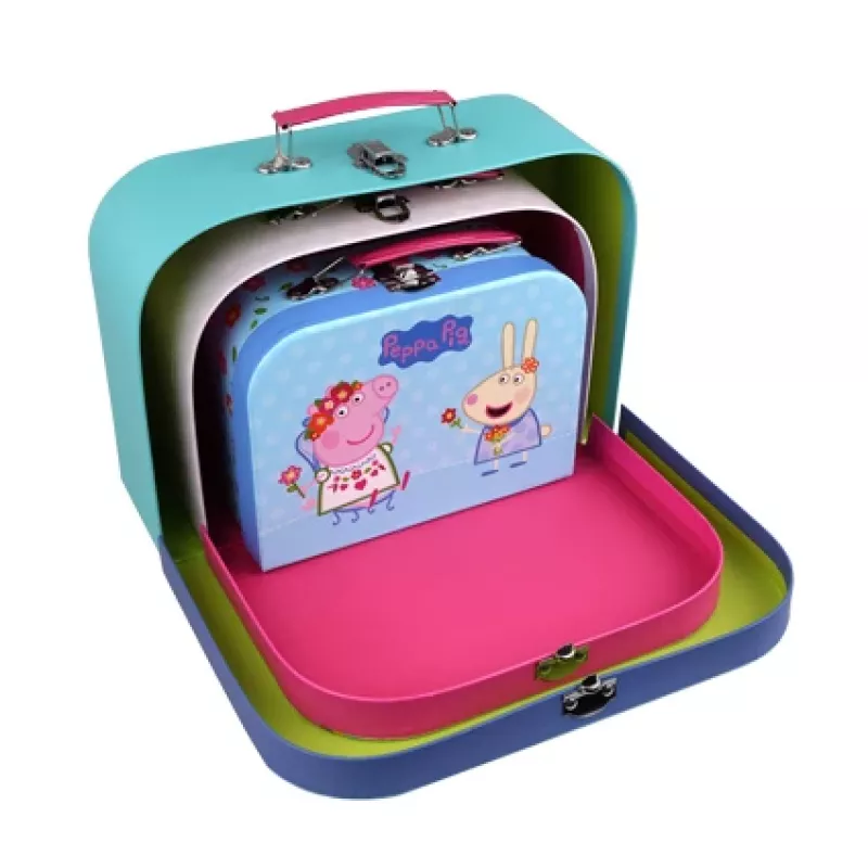 Barbo Toys Peppa Pig Suitcases 3 pcs set assorted Multicolour Boy/Girl Barrel bag