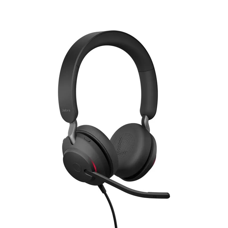 Jabra Evolve2 40 USB-C, UC Stereo, Wired, Office/Call center, 20 - 20000 Hz, 188 g, Headset, Black