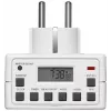 Smart plug MicroConnect GRUTIMER3 — indoor timer socket with LCD, 110×81×78 mm, White