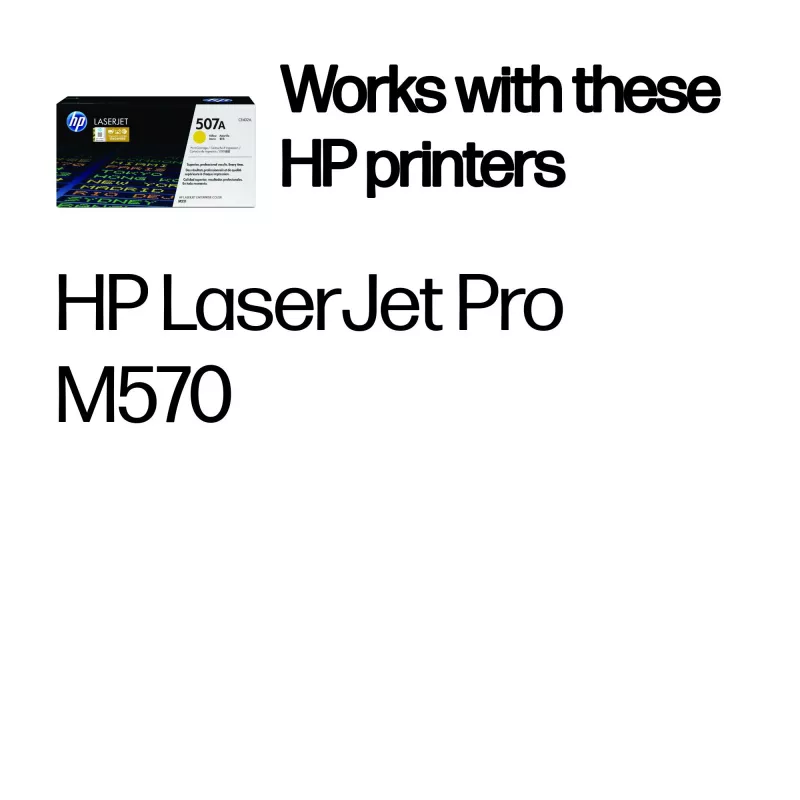 HP 507A Yellow Original LaserJet Toner Cartridge, 6000 pages, Yellow, 1 pc(s)