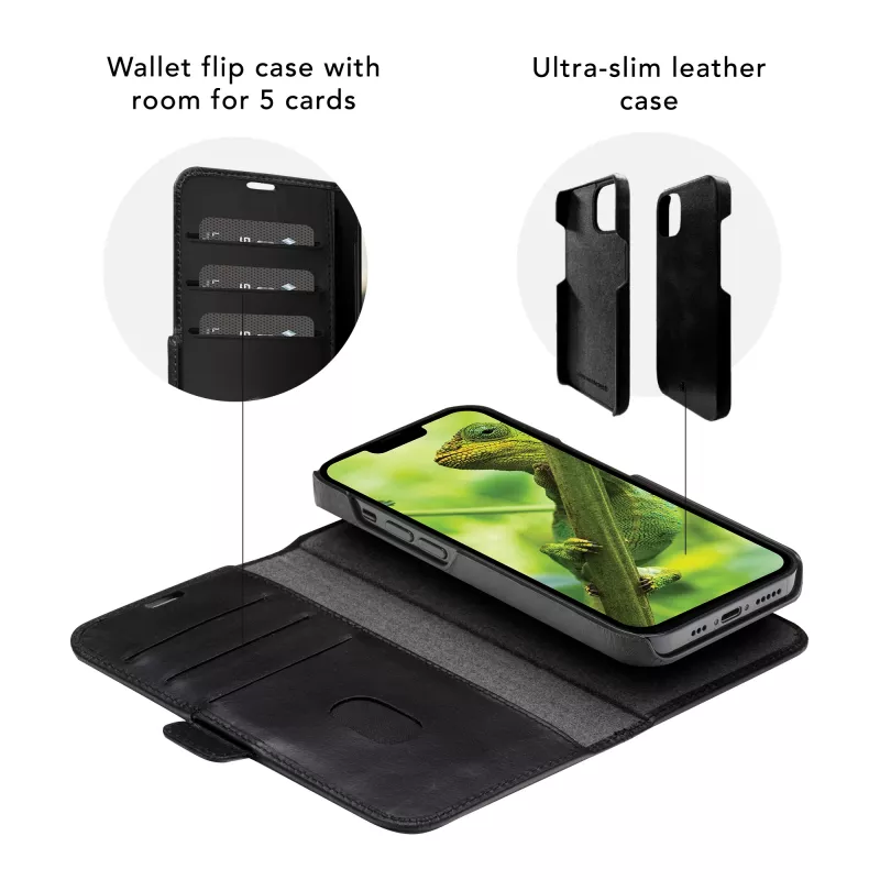 Wallet case dbramante1928 Lynge iPhone 12 Pro Max 6.7 inch Black