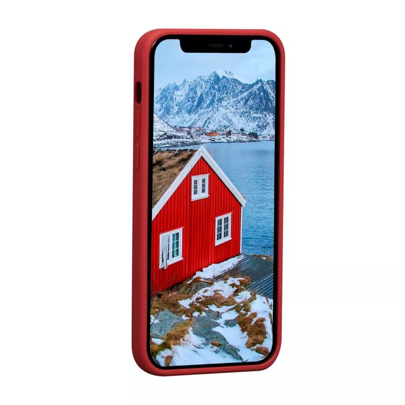 dbramante1928 Greenland leather cover for iPhone 12 mini — Red, fits 5.4 inch