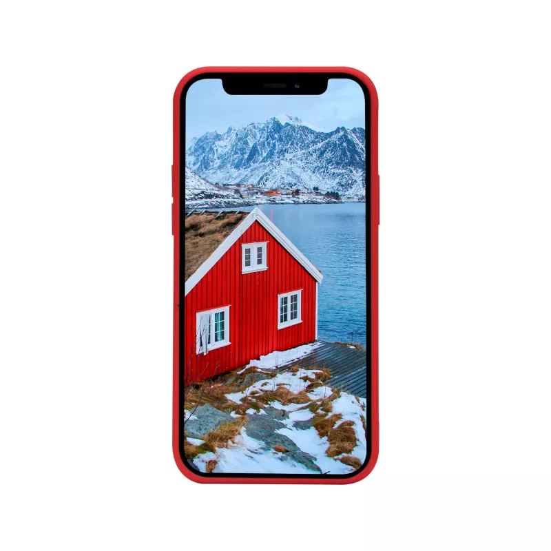 dbramante1928 Greenland leather cover for iPhone 12 mini — Red, fits 5.4 inch