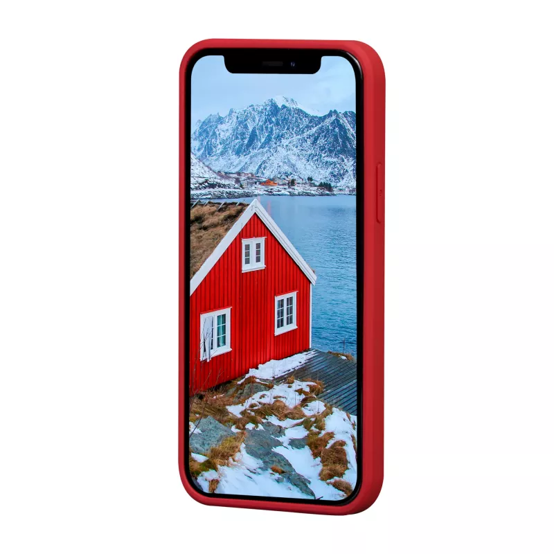 dbramante1928 Greenland leather cover for iPhone 12 mini — Red, fits 5.4 inch