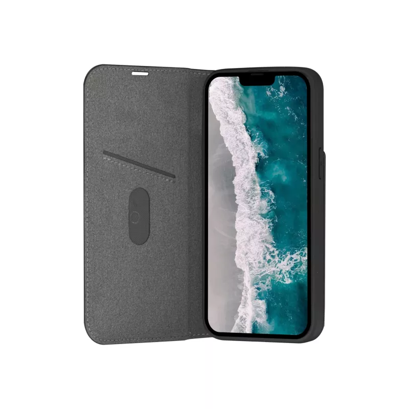 Folio phone case dbramante1928 Oslo for iPhone 14 Pro Max — Black, 3 card pockets, desk stand, fits 6.7 inch