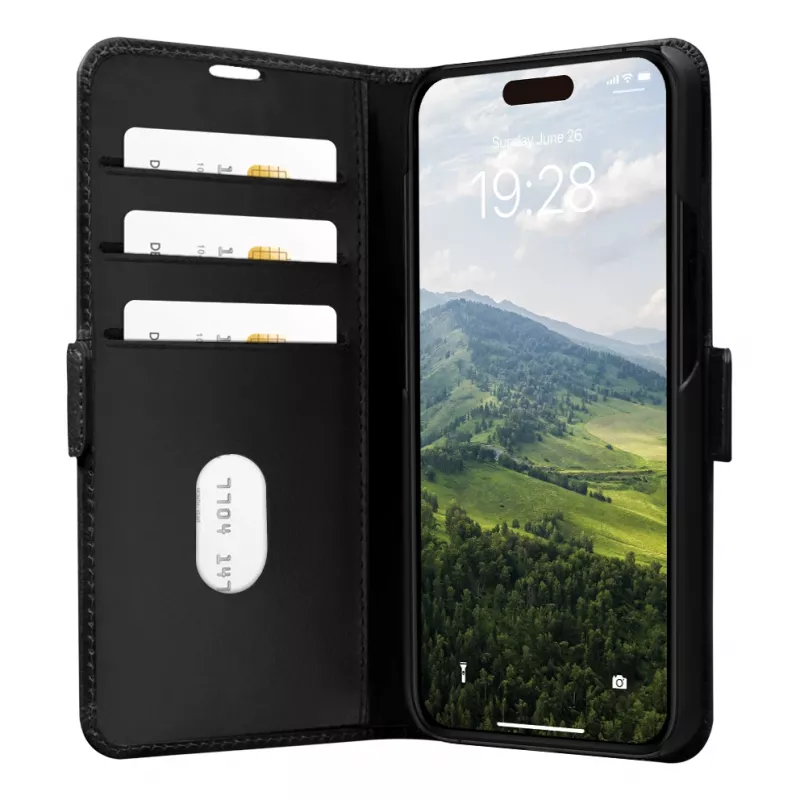 Folio Case dbramante1928 iPhone 15 Pro Max Black 3 Card Pockets