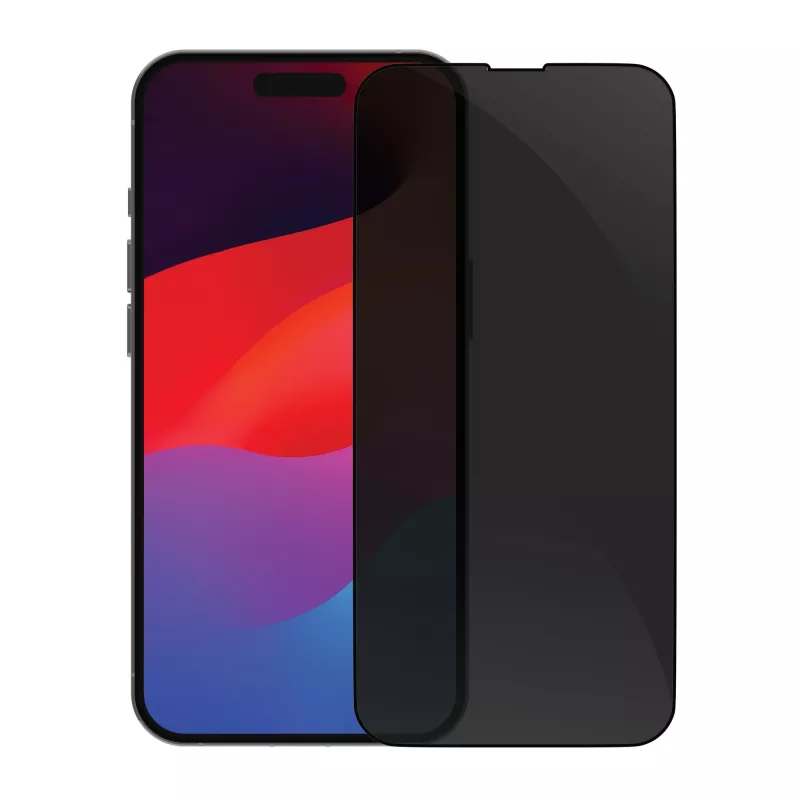 Screen protector d bramante eco-shield for iPhone 15 Pro — Privacy, 0.565 mm, 74.8×158.2 mm