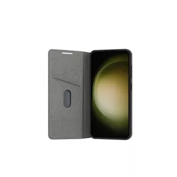 Phone cover dbramante1928 Bergen for Samsung Galaxy S24, leather and recycled plastic, fits 6.2 inch screen, black