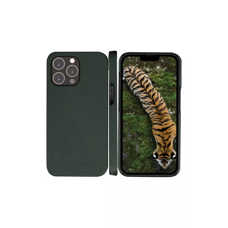 Wallet case dbramante1928 New York for iPhone 14 Pro Max, green, 3 card pockets, fits 6.7 inch