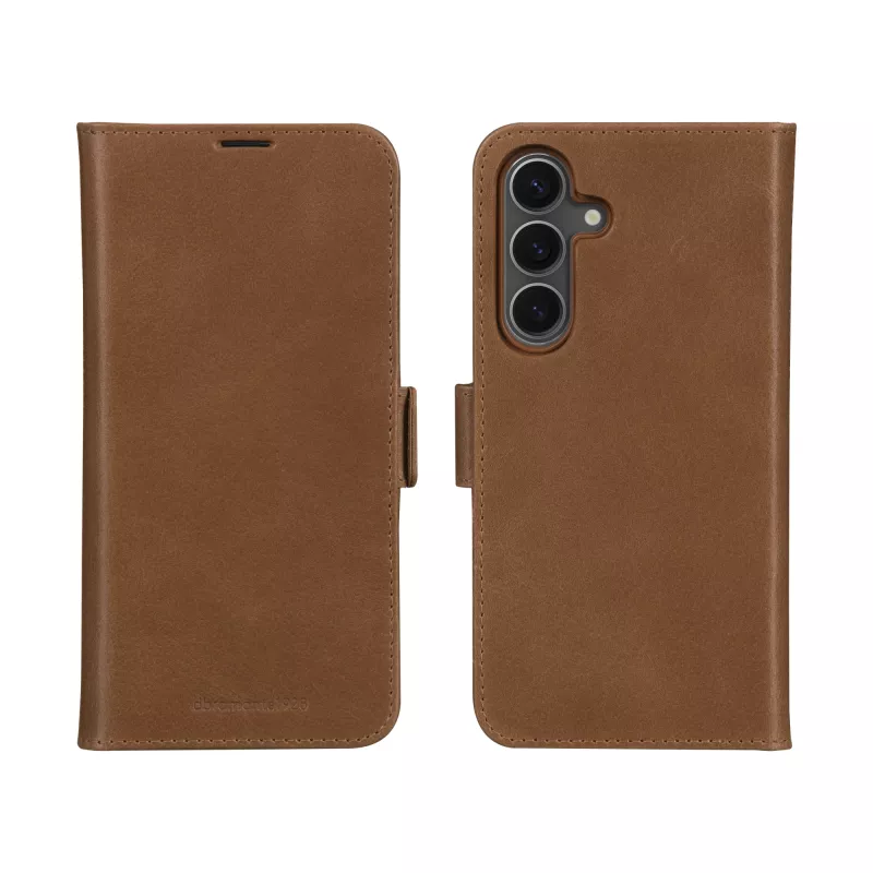 Flip case dbramante1928 Lynge for Samsung Galaxy A56 5G — Tan, 3 card pockets, fits 6.7 inch (17 cm) screen