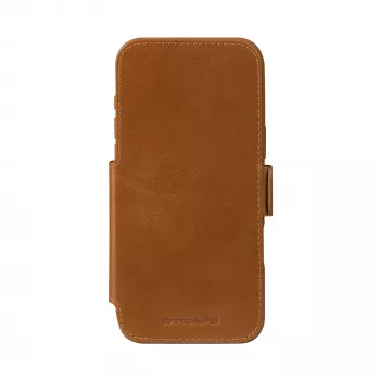 Wallet case dbramante1928 Copenhagen for iPhone 17 Pro Max — Tan, 3 card pockets, desktop stand