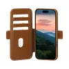 Wallet case dbramante1928 Copenhagen for iPhone 17 Pro Max — Tan, 3 card pockets, desktop stand