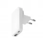 d bramante dbramante1928 Pro EU/US Slim Charger — USB-C 20W + USB-A 18W, White, Indoor AC