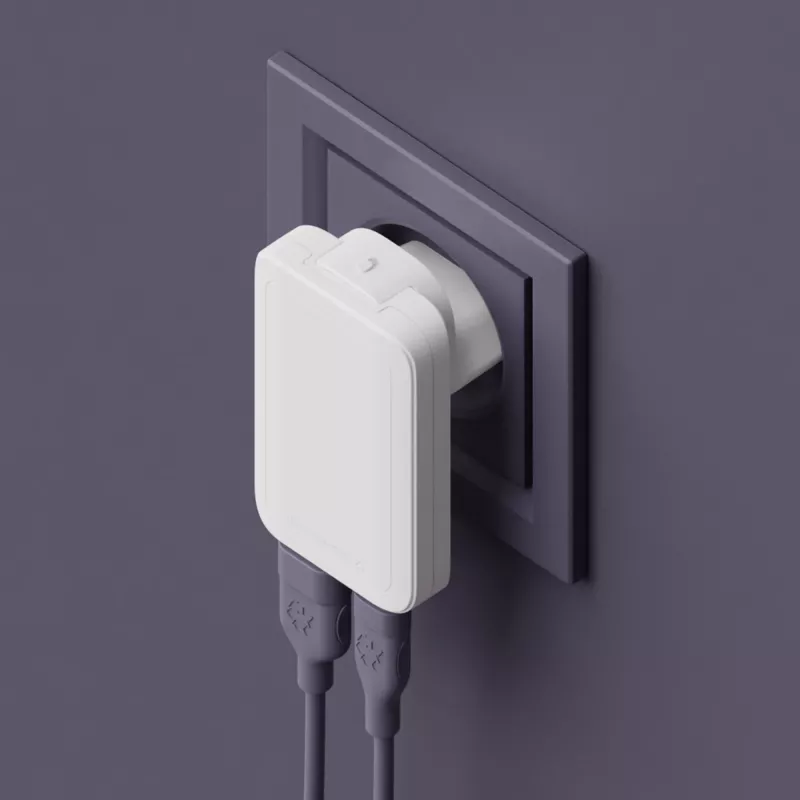 d bramante dbramante1928 Pro EU/US Slim Charger — USB-C 20W + USB-A 18W, White, Indoor AC