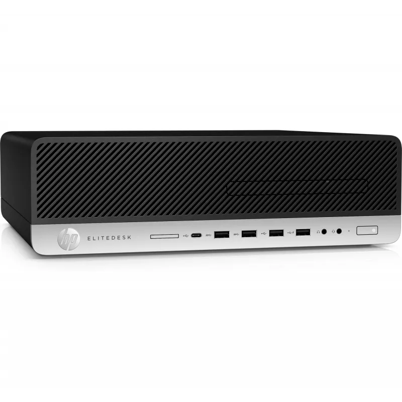 T1A HP EliteDesk 800 G4 Refurbished Intel® Core™ i5 i5-8500 8 GB DDR4-SDRAM 256 GB SSD Windows 10 Pro SFF PC Black, Silver