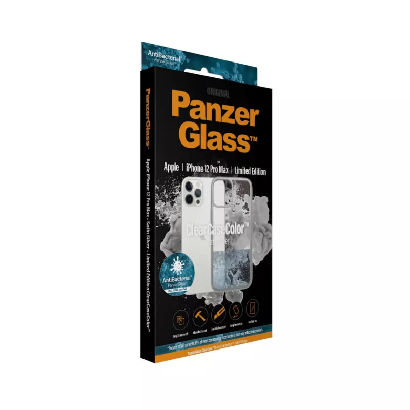PanzerGlass ® ClearCaseColor™ iPhone 12 Pro Max - Satin Silver Limited Edition