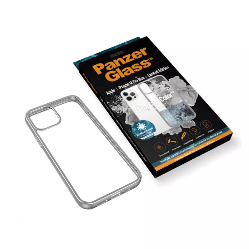 PanzerGlass ® ClearCaseColor™ iPhone 12 Pro Max - Satin Silver Limited Edition