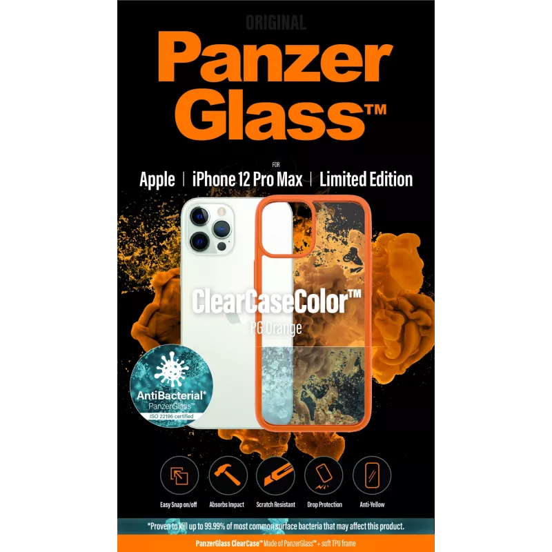 PanzerGlass ® ClearCaseColor™ iPhone 12 Pro Max - ® Orange Limited Edition