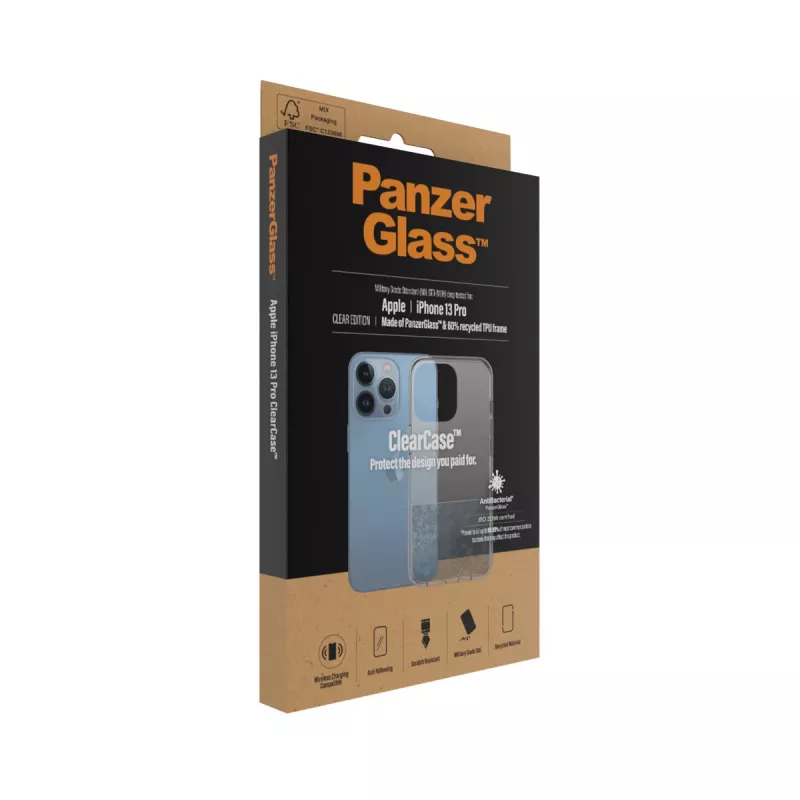 PanzerGlass ® ClearCase iPhone 13 Pro, Cover, Apple, Apple - iPhone 13 Pro, Transparent