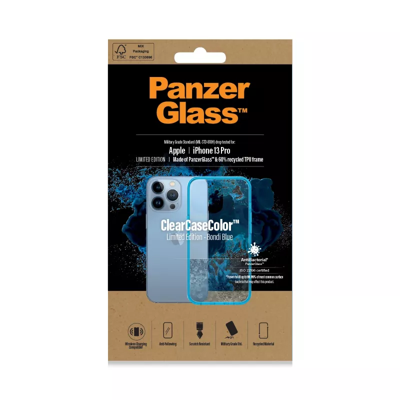 Cover PanzerGlass ClearCaseColor iPhone 13 Pro Bondie Blue