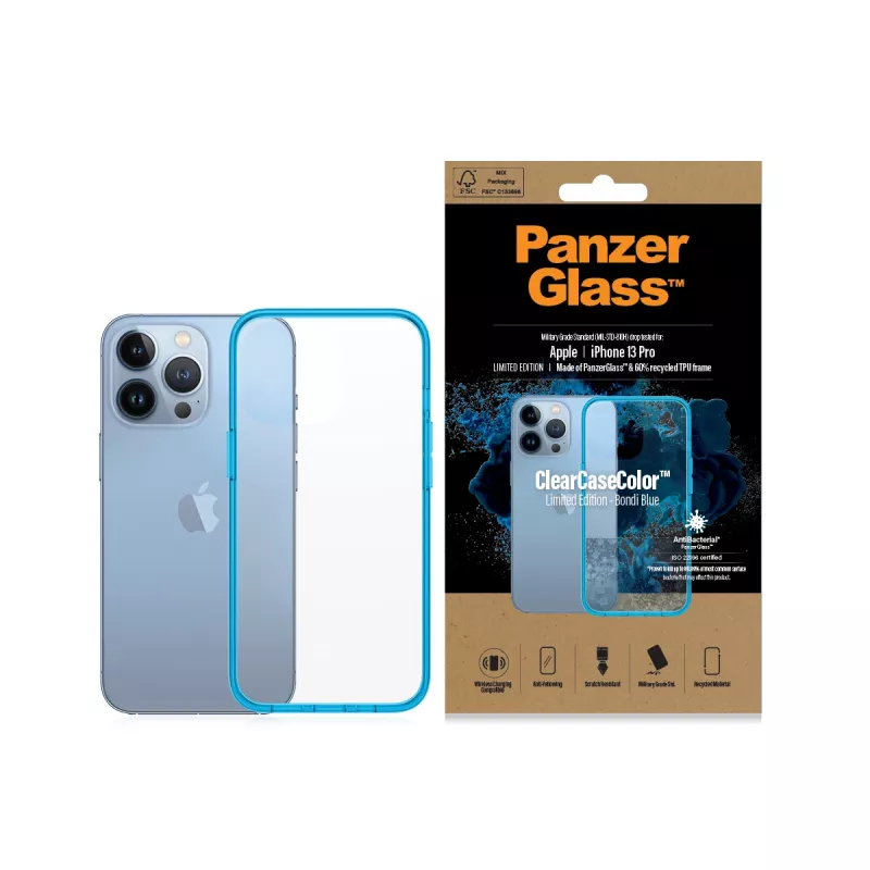 Cover PanzerGlass ClearCaseColor iPhone 13 Pro Bondie Blue