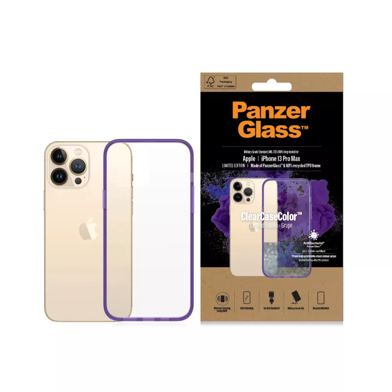 Cover PanzerGlass ClearCaseColor iPhone 13 Pro Max Grape